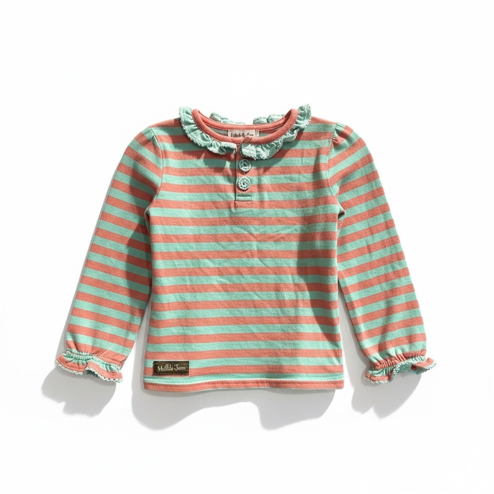 Matilda Jane Coral and Mint Striped Blouse